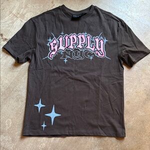 SUPPLY NYC Brown Graphic T-Shirt
